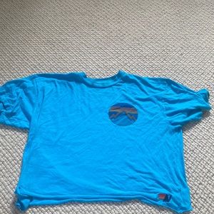 Aviator Nation Cropped Blue t-Shirt.
